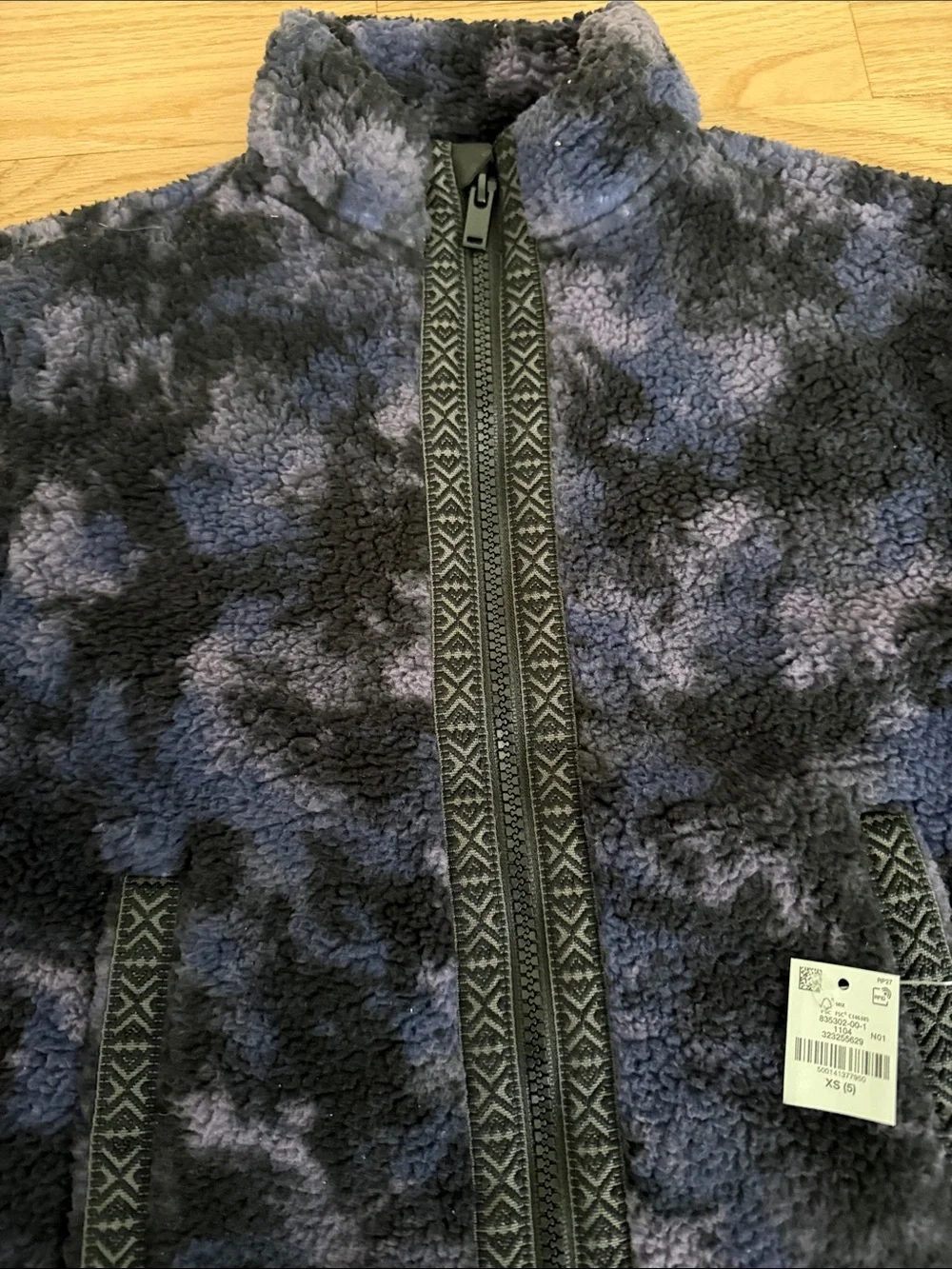 Old Navy Plush Full-Zip Kids Jacket in Purple and Black